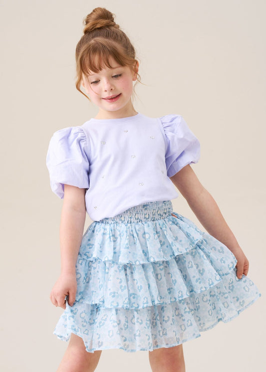 mini girl leopard ra ra skirt