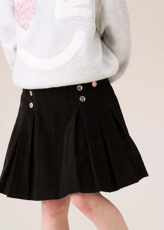 mini girl lucile cord pleated skirt