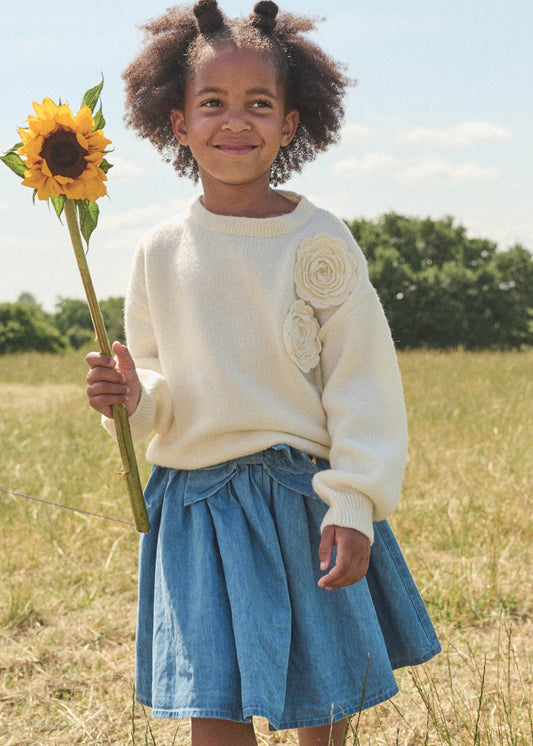 Girl Corsage Jumper full sleeve