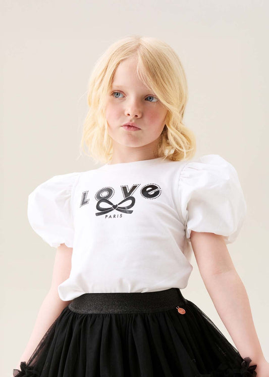 girls puff sleeve blouse