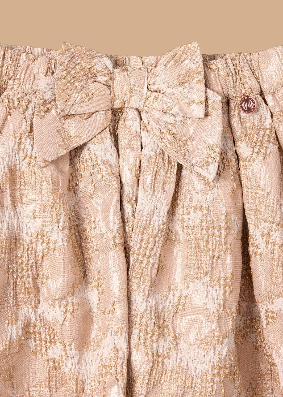 online girl metallic jacquard skirt