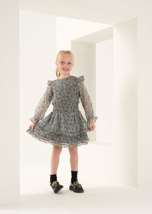 Becci Georgette Lurex Rara Skirt