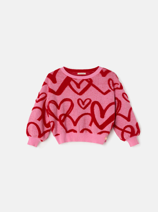 Hattie Pink Heart Jumper