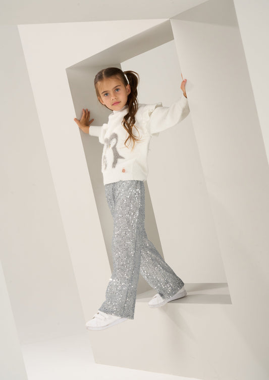 Sadie Silver Sequin Trouser