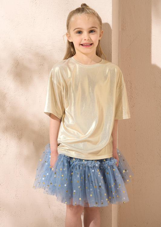 Luna Gold Metallic Jersey Tee
