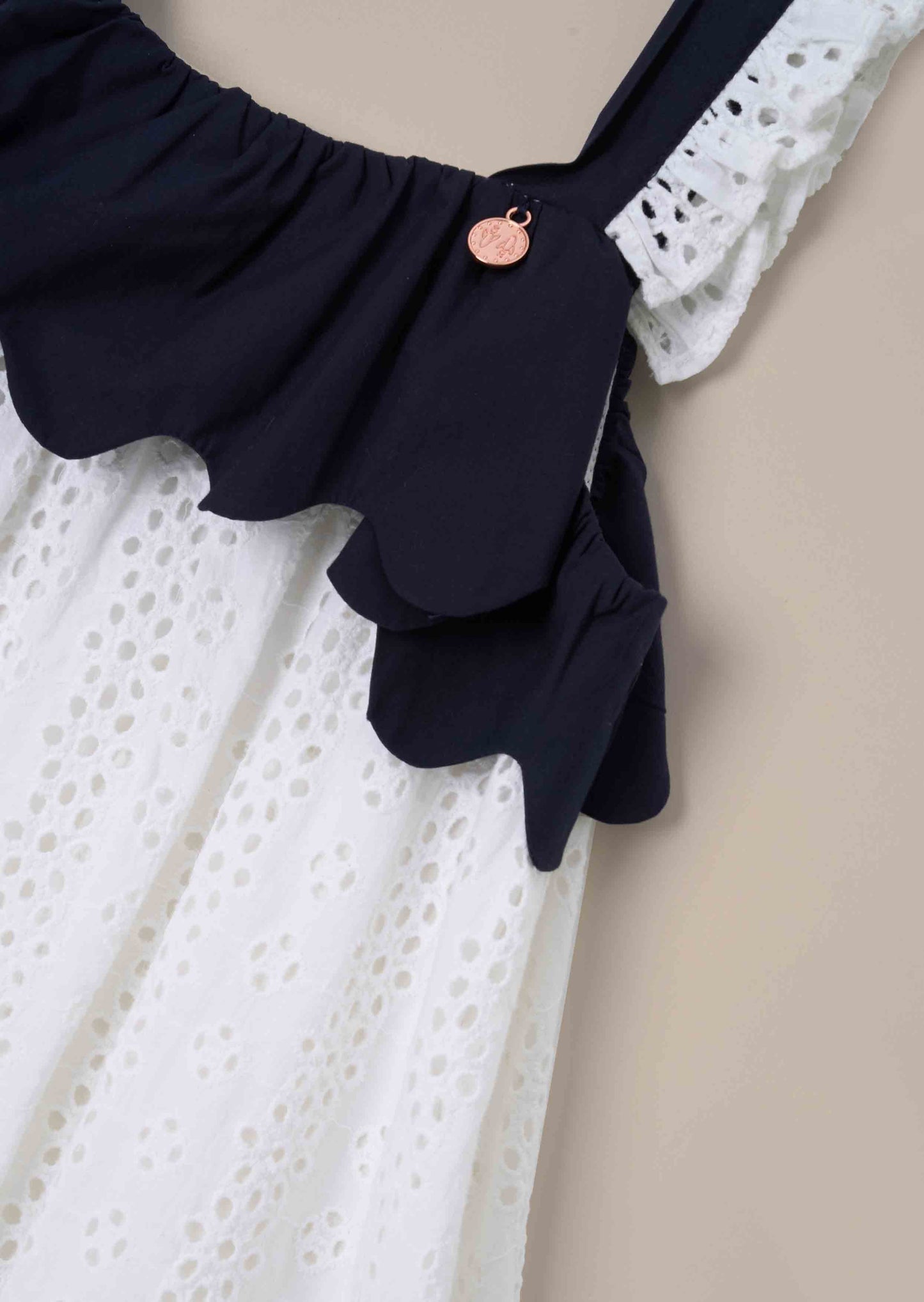 Online White Broderie Panel Dress