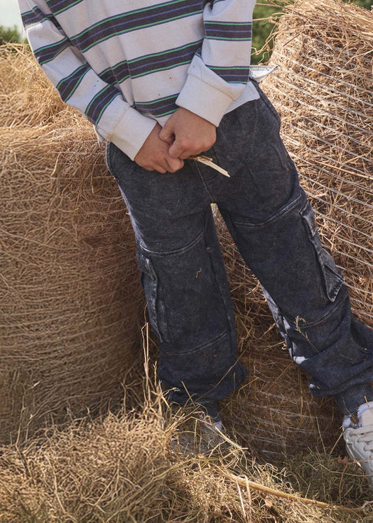 boys cargo cut & sew jogger pants