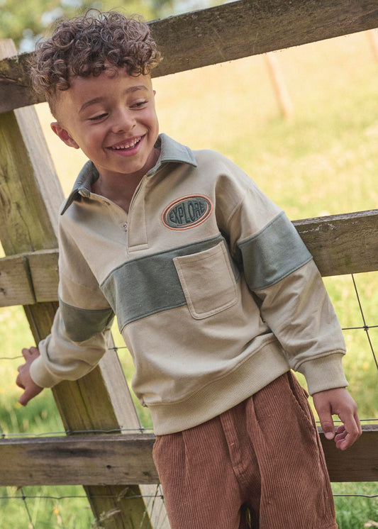 button sweatshirt boy