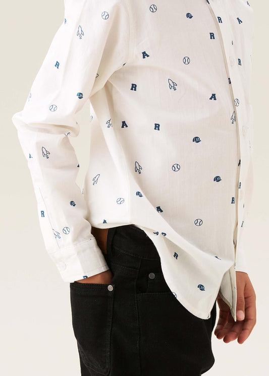 kids boy all over print shirt