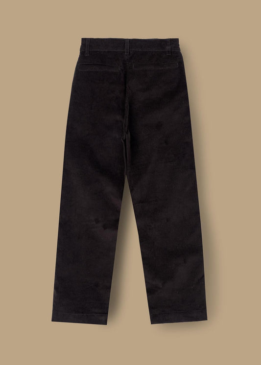 black boy straight leg cord trousers