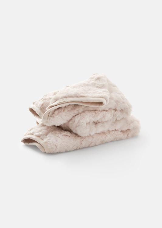 Aubrey Taupe Faux Fur Blanket