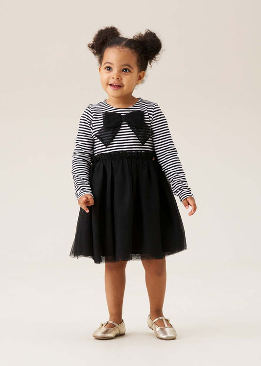 long sleeve girls carrie bow tutu dress