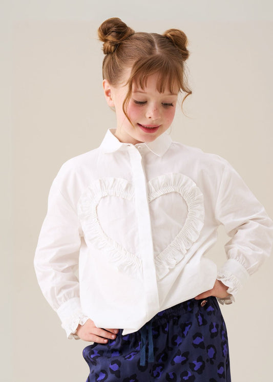 Girl Frill Heart Shirt