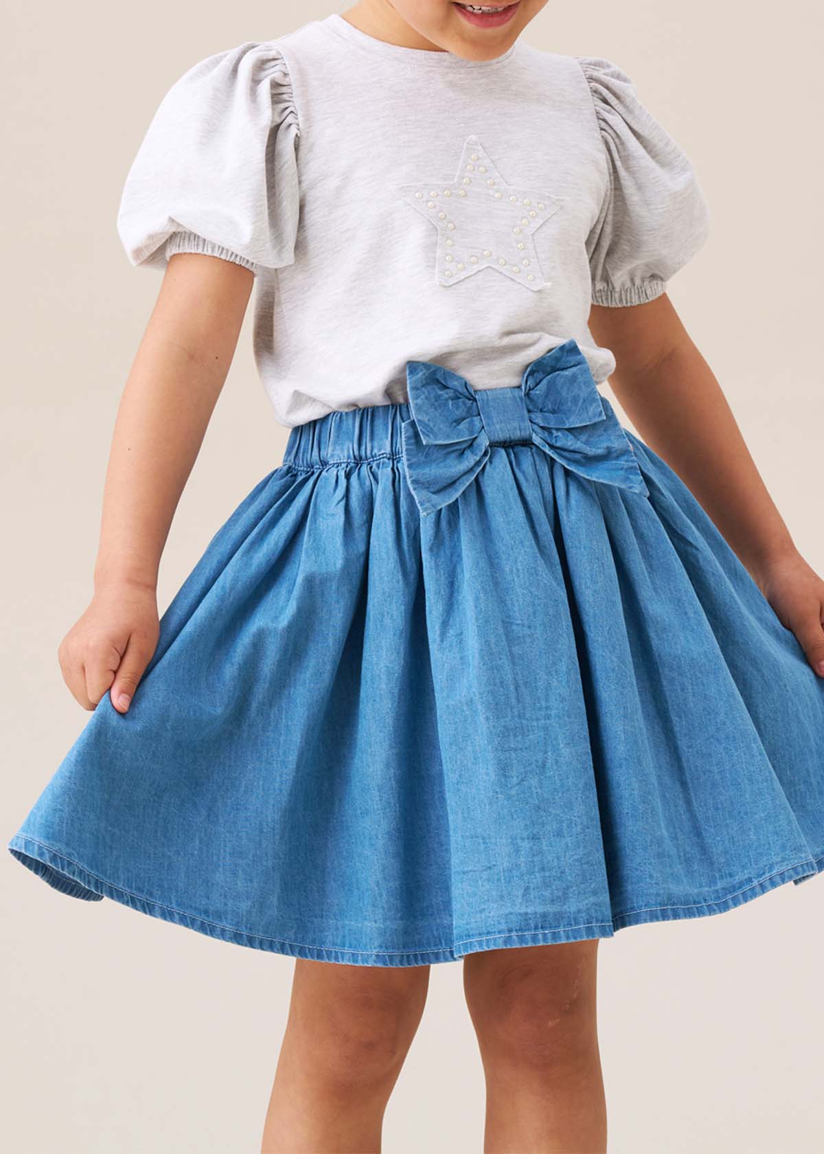 girls denim skirt