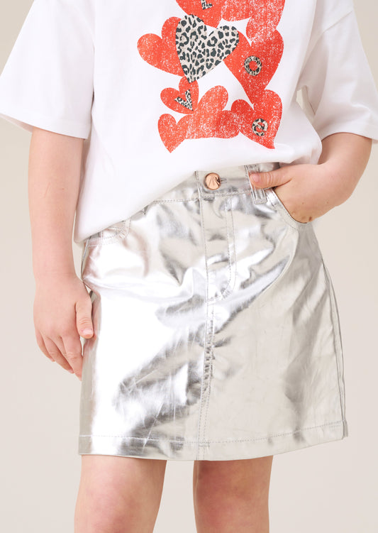 Girl Mallory Metallic Mini Skirt