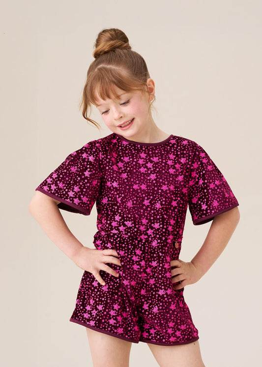 Baby Girl Sequin Purple Playsuit