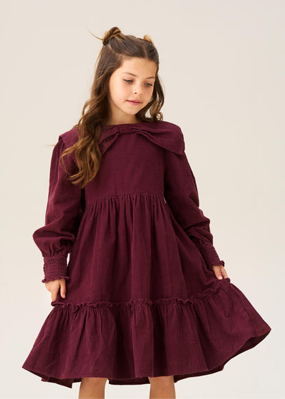 midi ava collar cord dress