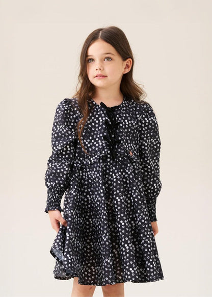 Girl Godet Spot Dress