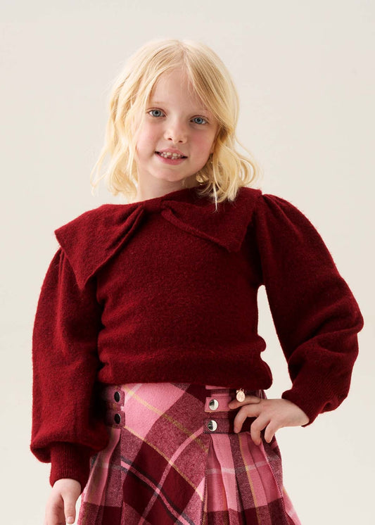 girl Bow Collar Jumper