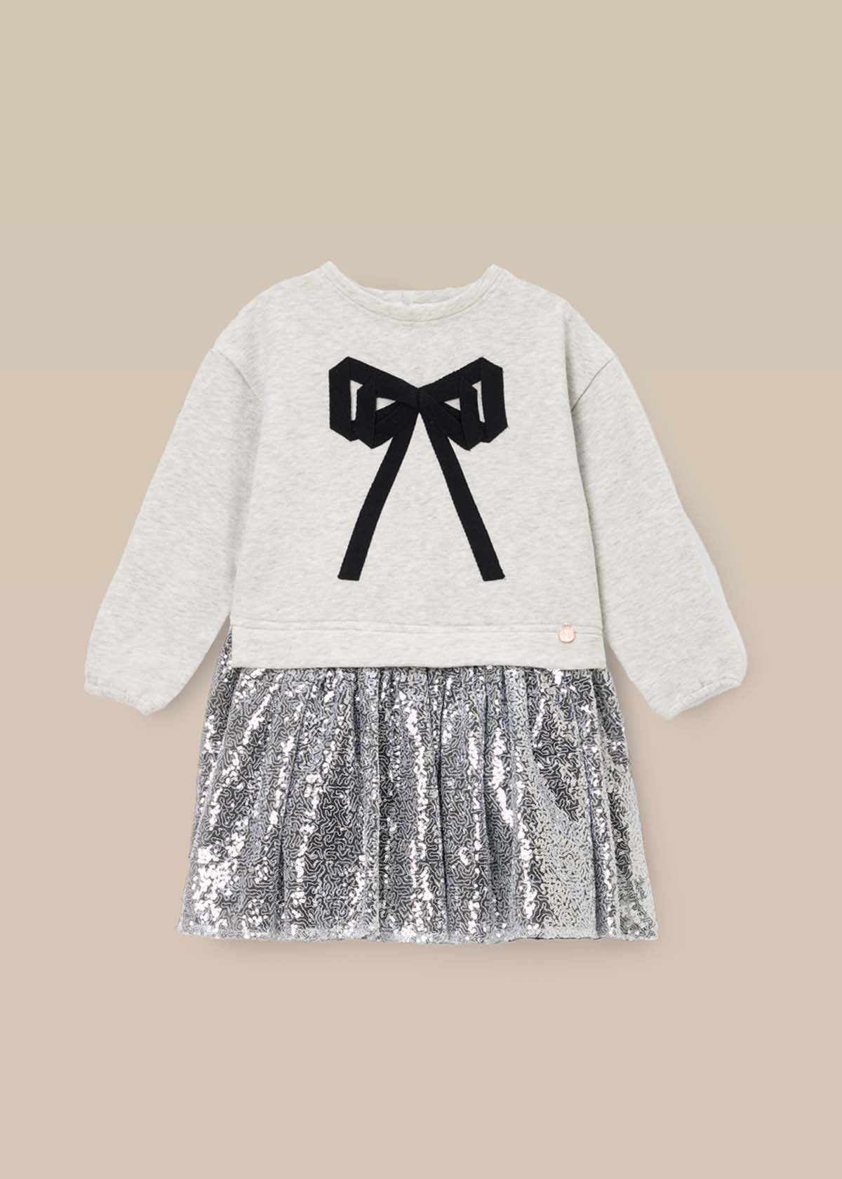 casual girl sequin skirt sweat dress