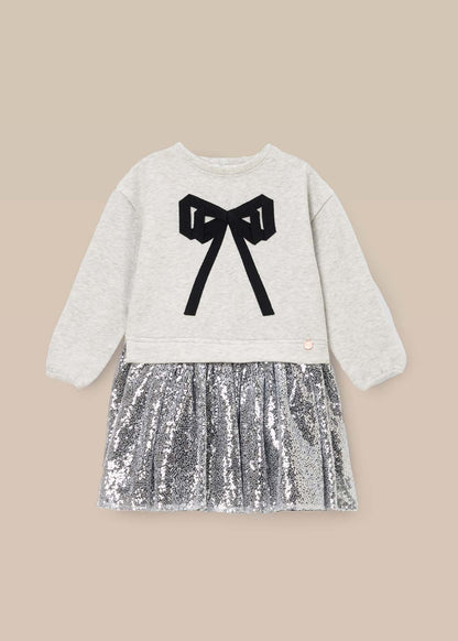 casual girl sequin skirt sweat dress