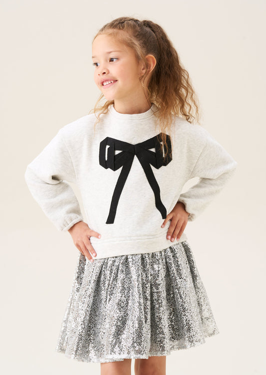 Girl Sequin Skirt Sweat Dress