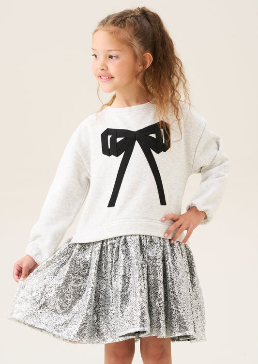 mini girl sequin skirt sweat dress