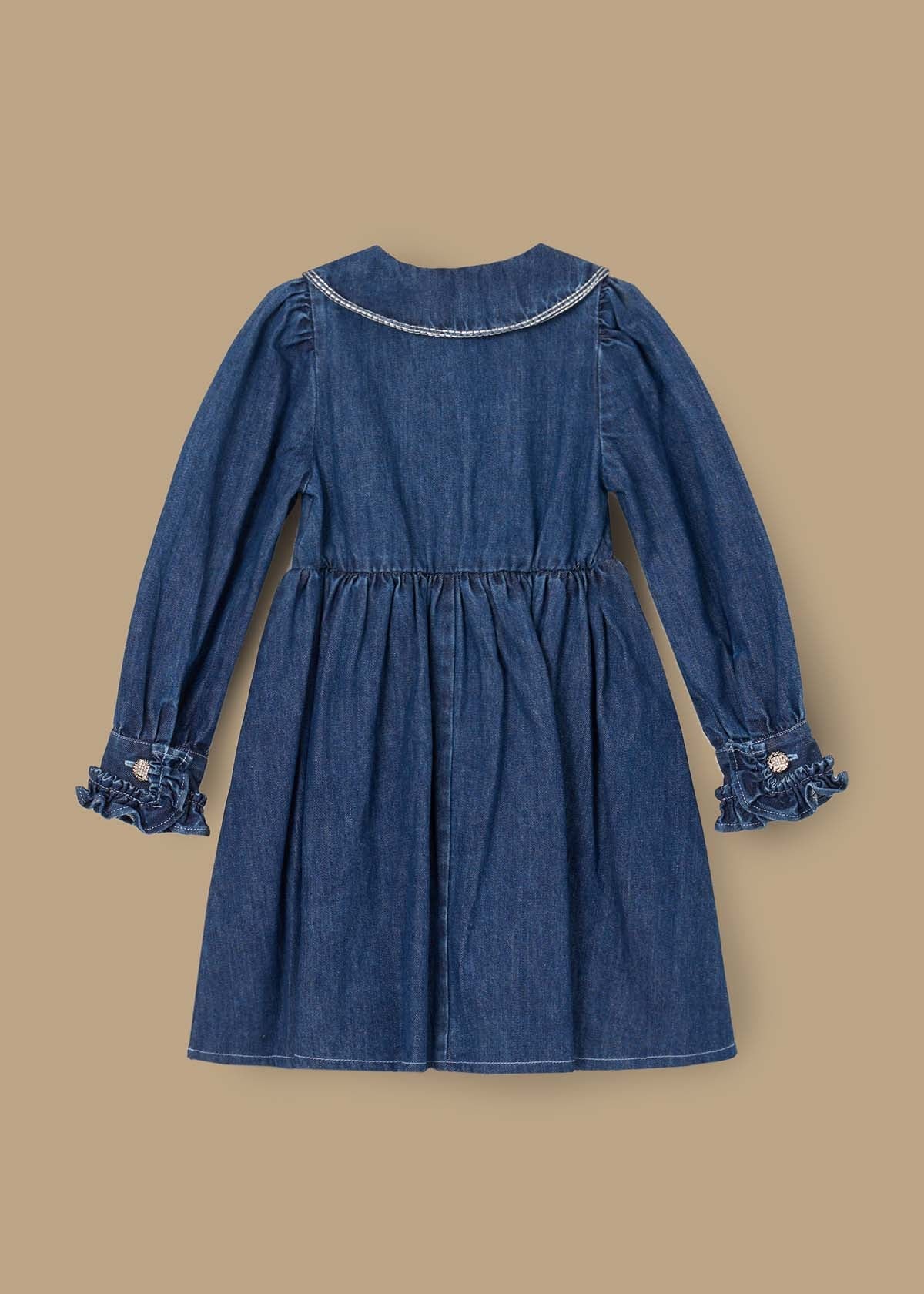 online girl diamante embellished denim dress