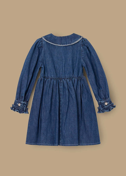 online girl diamante embellished denim dress