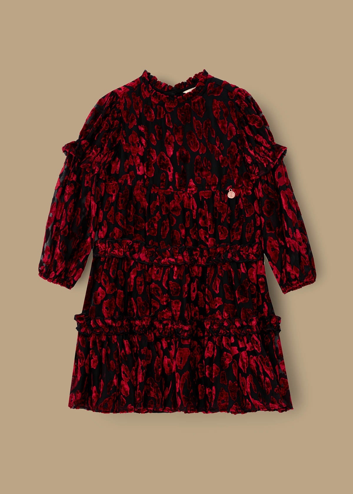 buy girl devore velvet tiered dress