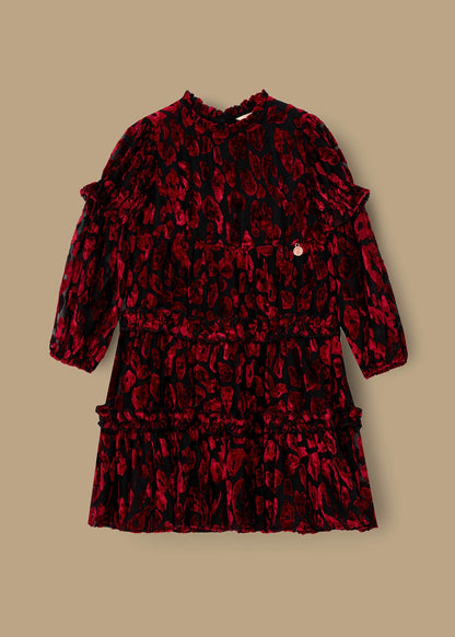 buy girl devore velvet tiered dress