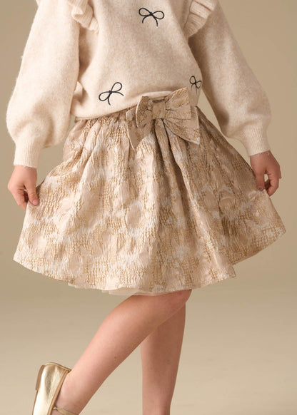 Girl Metallic Jacquard Skirt