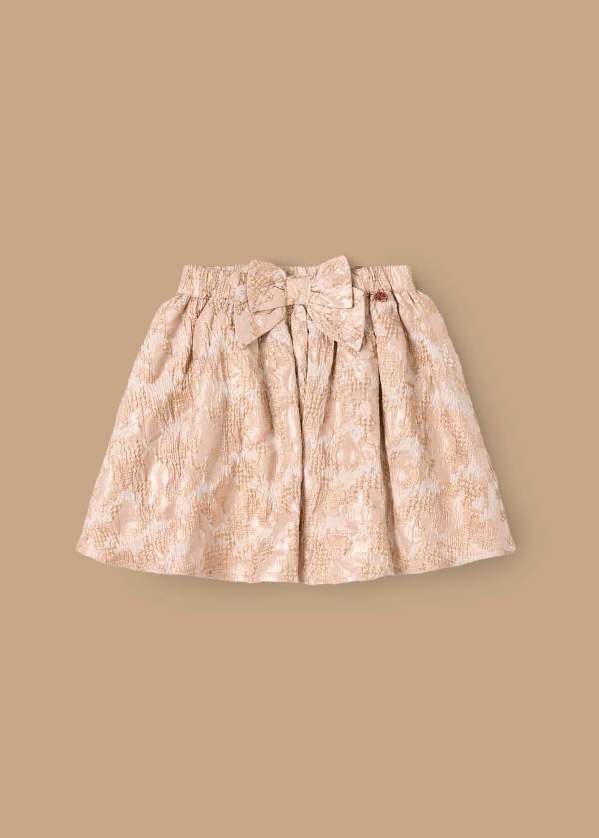 mid-length girl metallic jacquard skirt