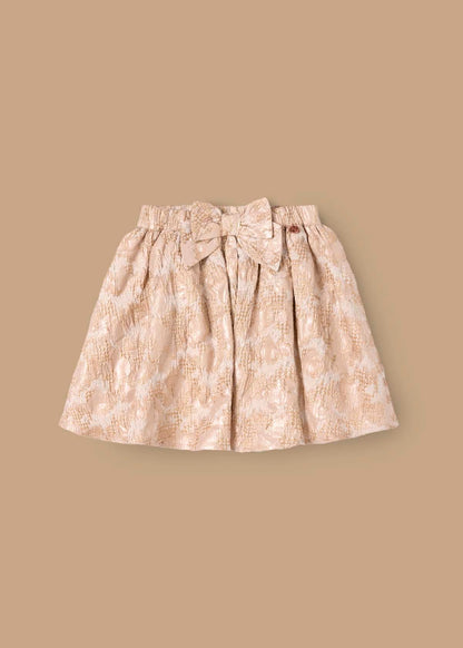 mid-length girl metallic jacquard skirt