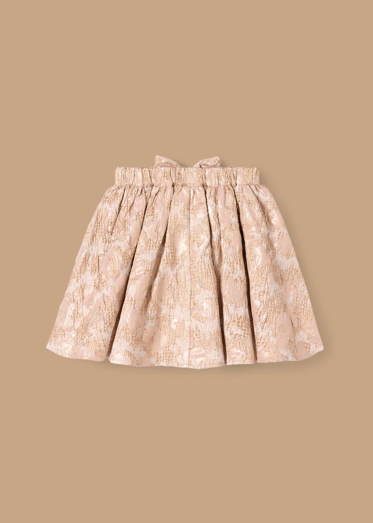 cotton girl metallic jacquard skirt