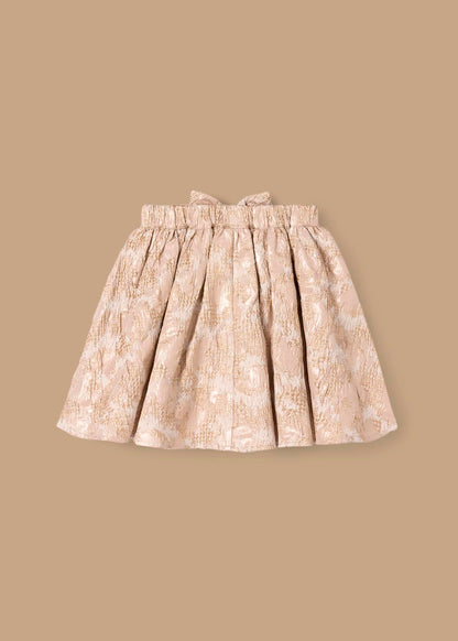 cotton girl metallic jacquard skirt