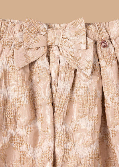 online girl metallic jacquard skirt