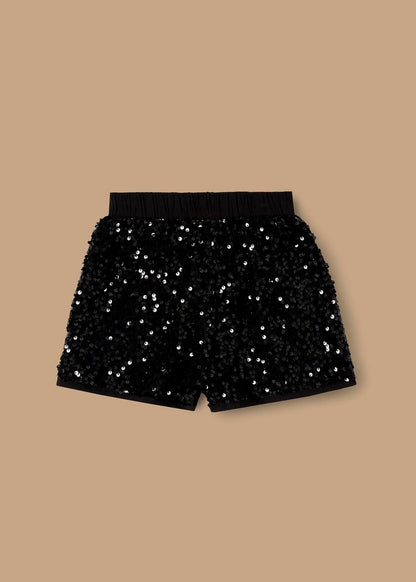 online girl mesh sequin short
