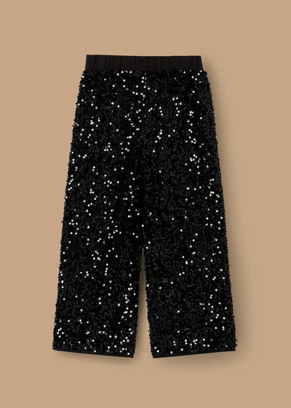 loose fit girl mesh sequin trousers