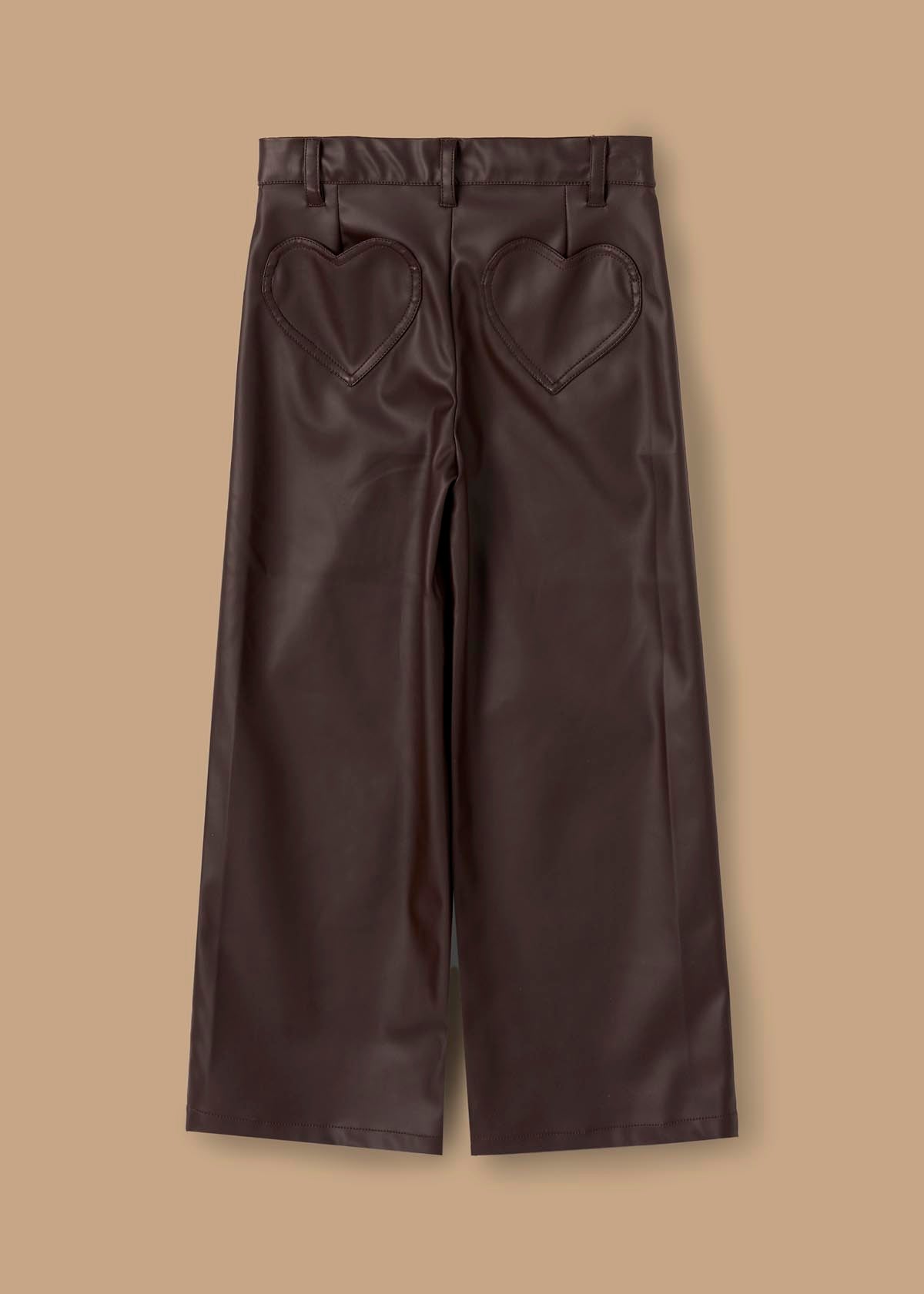 buy girls faux leather trousers