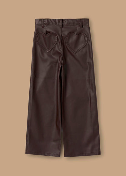 buy girls faux leather trousers