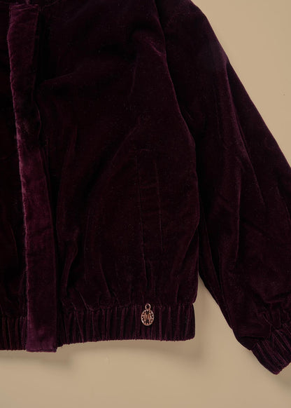 online girl velvet bomber jacket