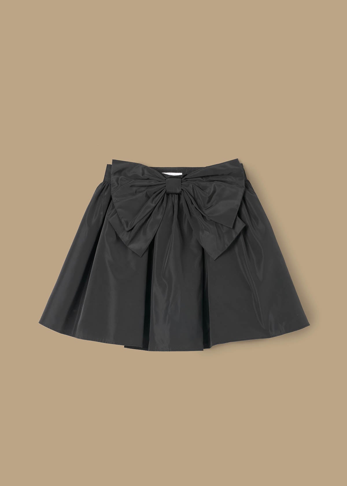 mid-length girl tafetta bow skirt