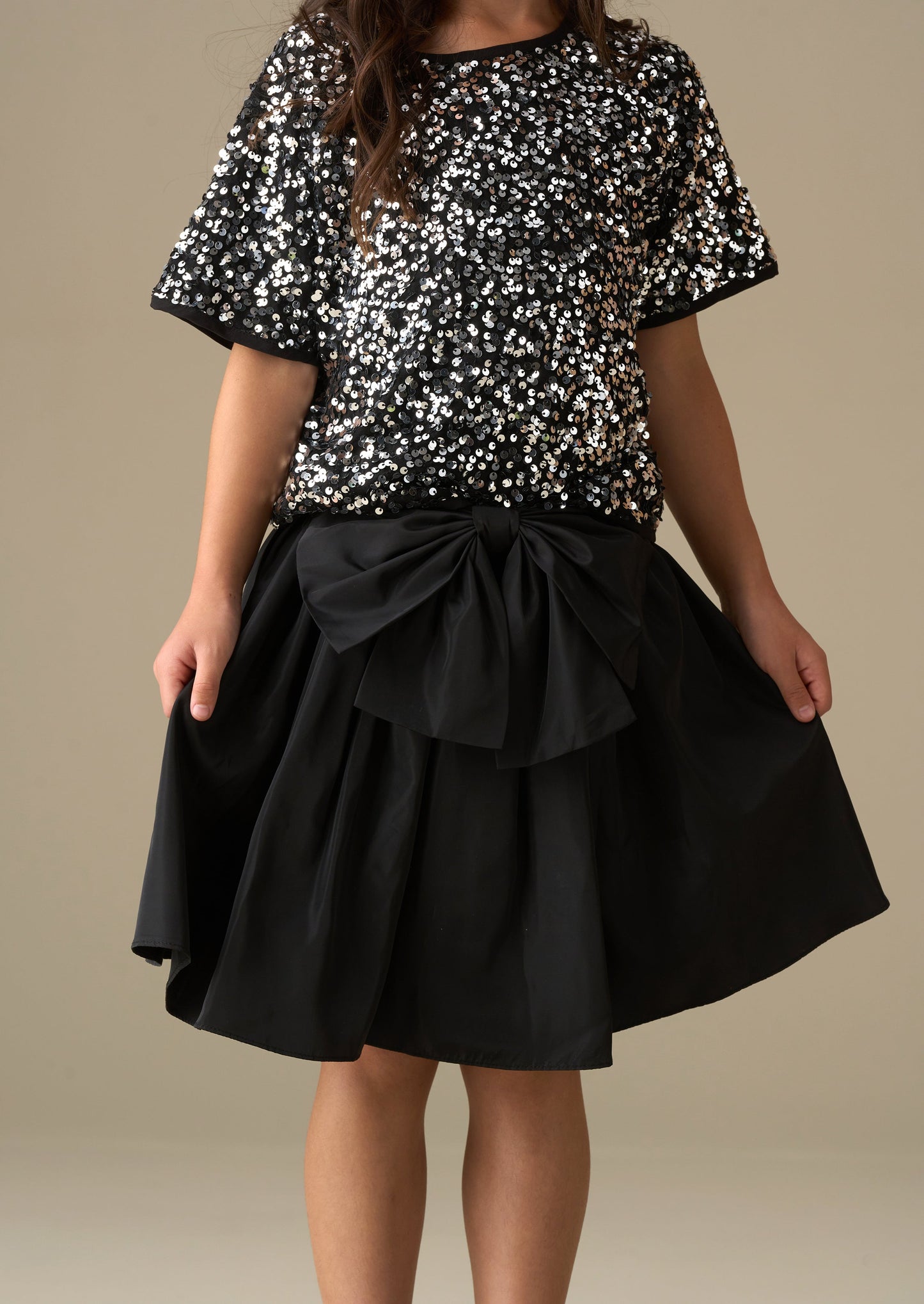 Girl Tafetta Bow Skirt