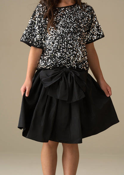 Girl Tafetta Bow Skirt