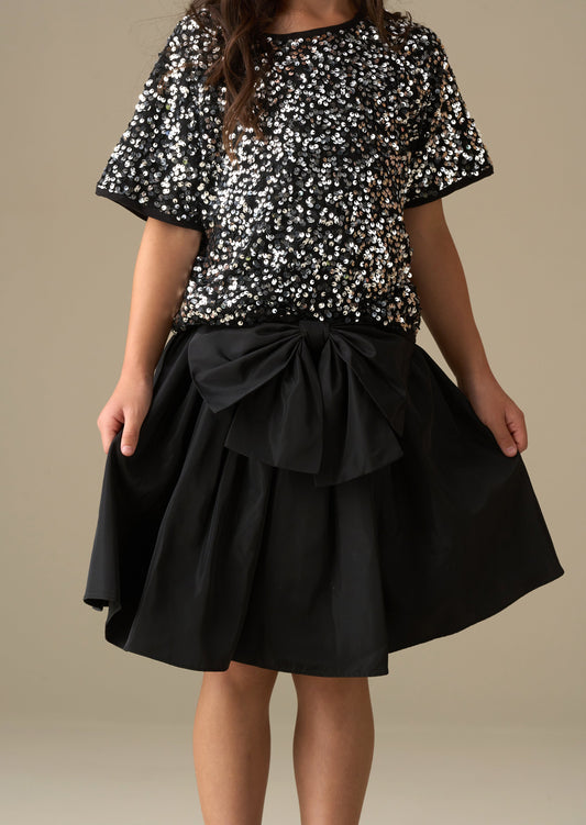 Girl Tafetta Bow Skirt