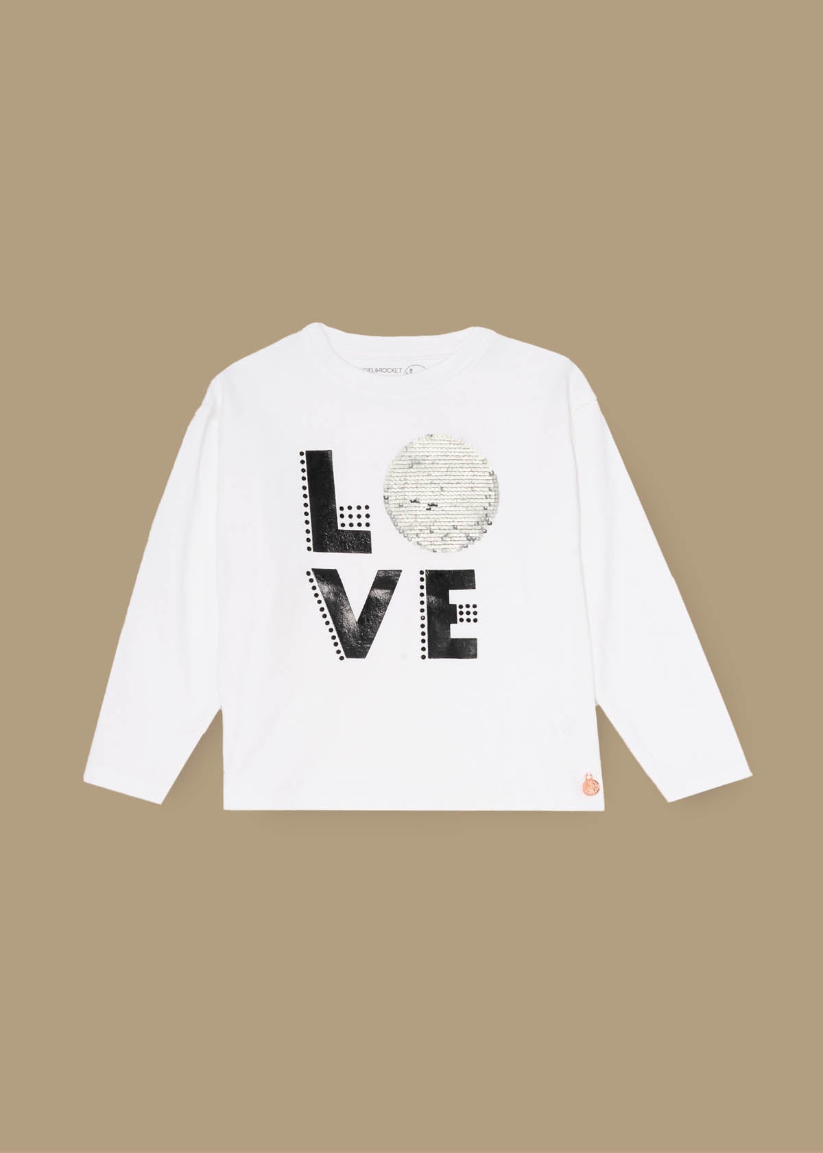 solid  love disco ls tee white