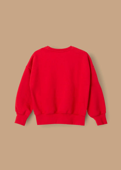 baby girl mesh bow sweat red