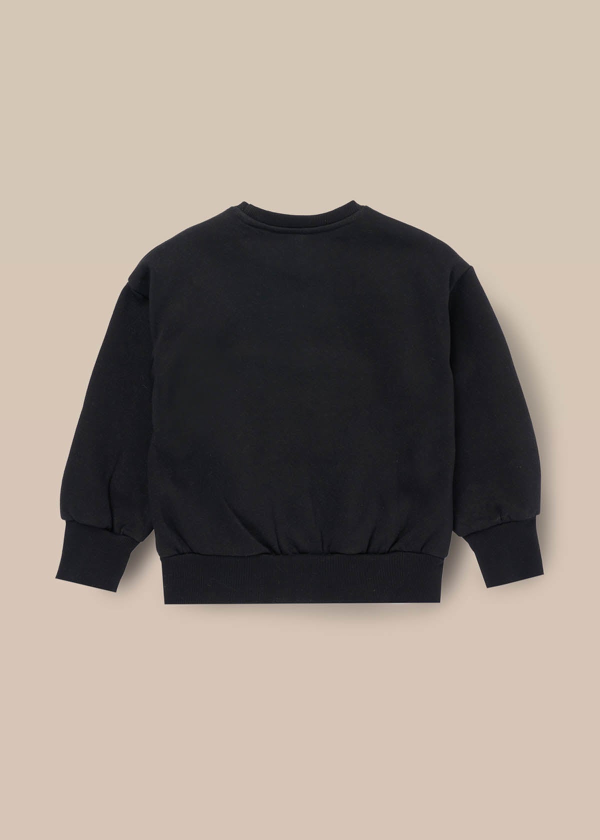 online girl embroidered bow sweat black
