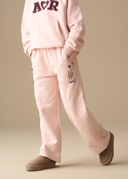 cotton girl active wide leg jogger pink